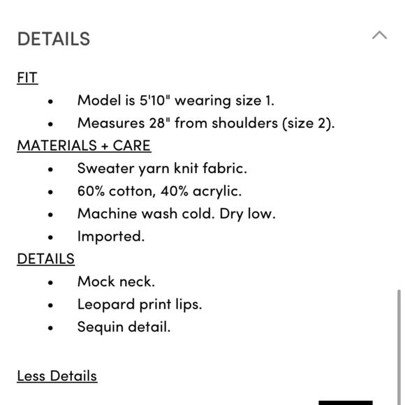 Torrid black leopard print pullover mock drop shoulder sweater - Picture 5 of 10